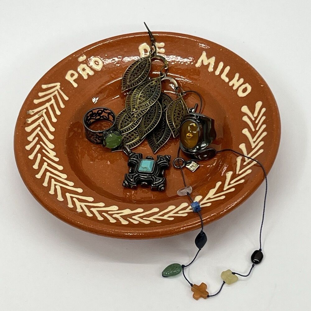 Pao De Milno Portuguese Cornbread Decorative Trinket Dish Catchall Tray